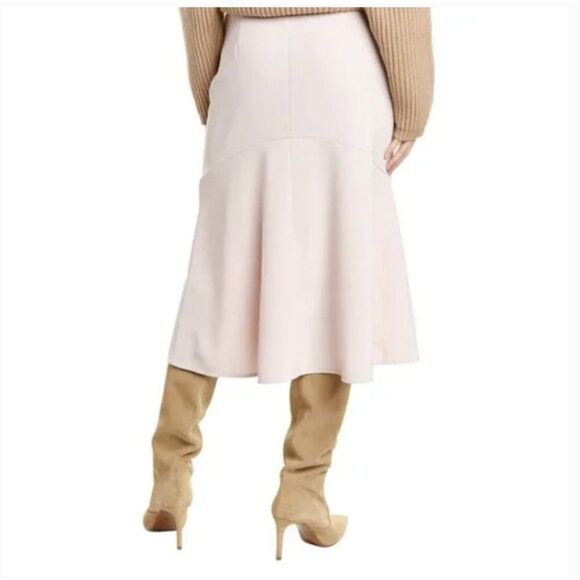 Thakoon Slip Skirt Womens 2 Pink High Waisted Midi Blush NEW - Picture 6 of 10